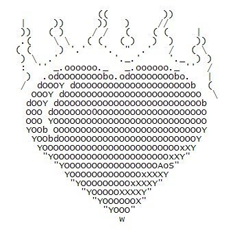 Рисунки из клавиатурных символов