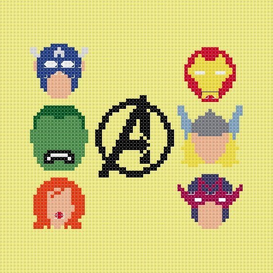 Мстители вышивка