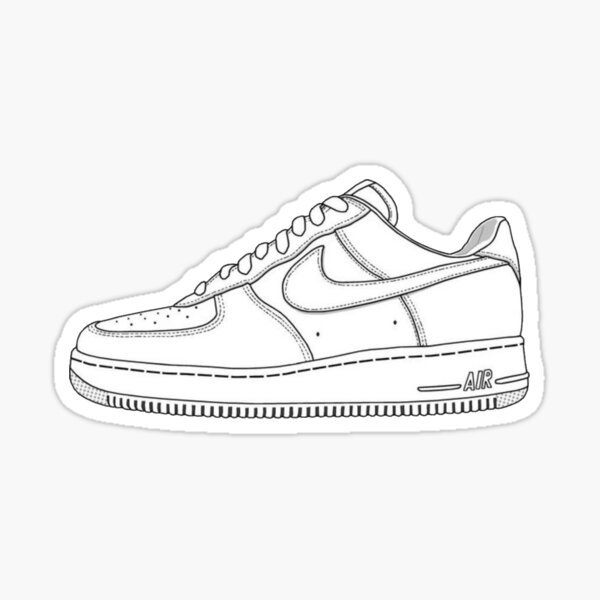 Nike Air Force 1 раскраска