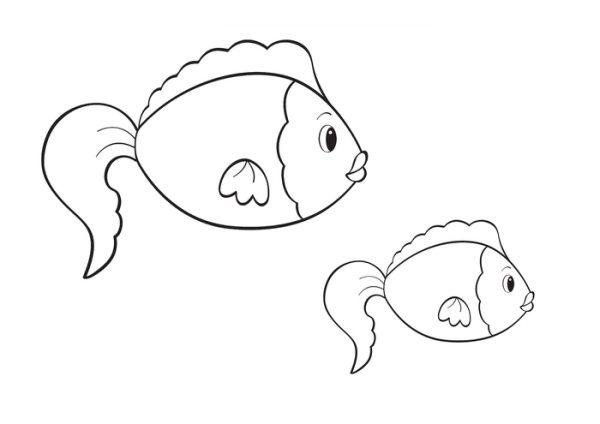 Большой маленький раскраска