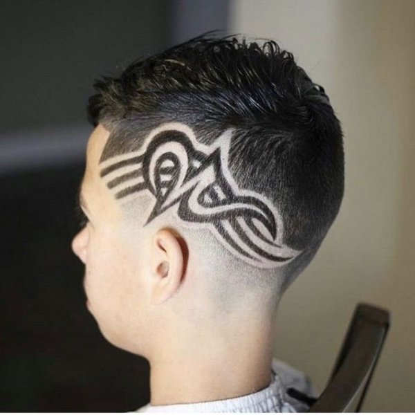 Красивые узоры для стрижки мальчика