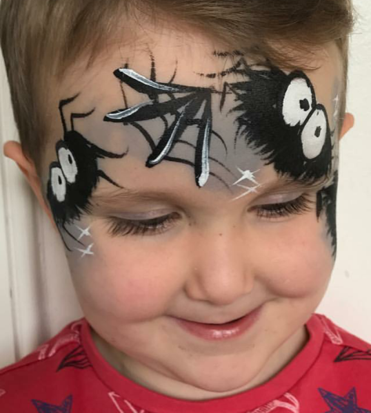 Аквагрим детям на Хэллоуин несложный