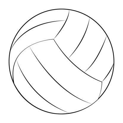 Мячик волейбольный наклейка