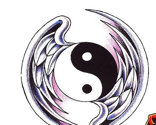 Инь Янь тату эскиз