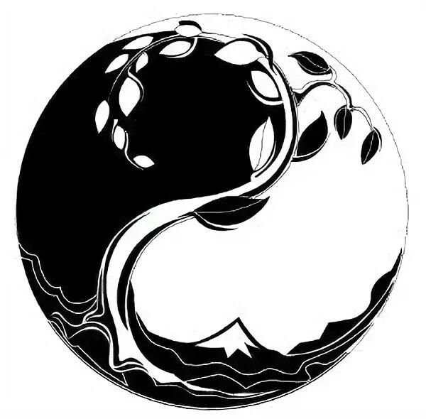 Символ Инь Янь тату