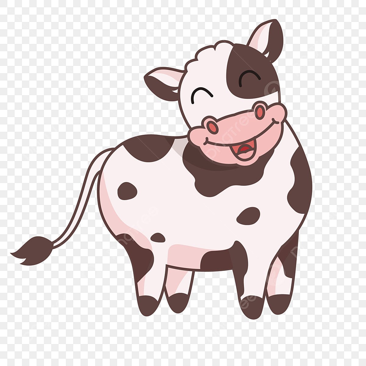 Корова в мультяшном стиле