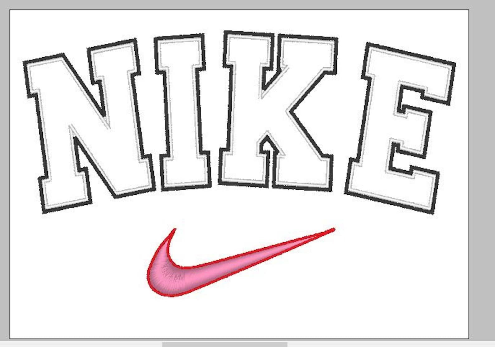 Nike надпись вышивка