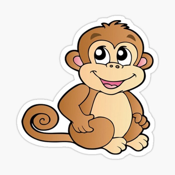 Маленькая обезьянка раскраска