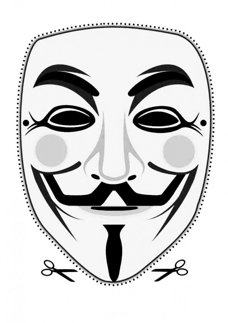 Маска изображения. Маска Анонимуса пиксельная 16x16. Маска Анонимуса трафарет. Маска Гая Фокса из бумаги. Раскрашивание маски Анонимуса.