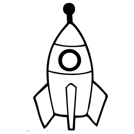 Ракета картинка для детей раскраска