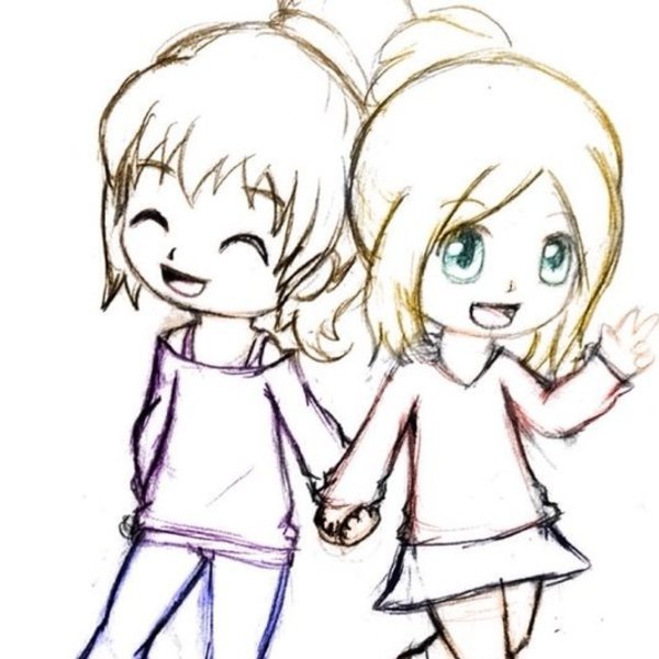 Подруги рисунок