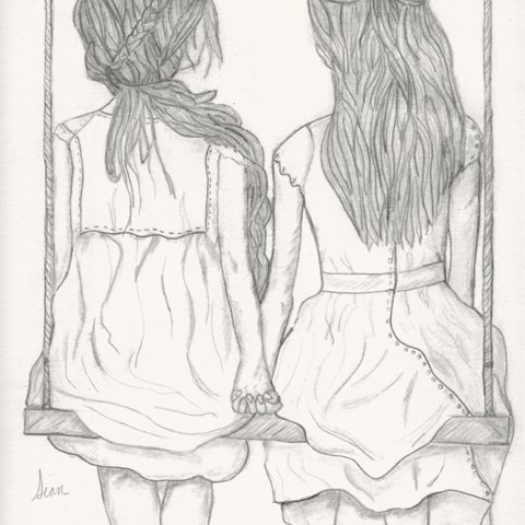 Лучшие подруги для срисовки