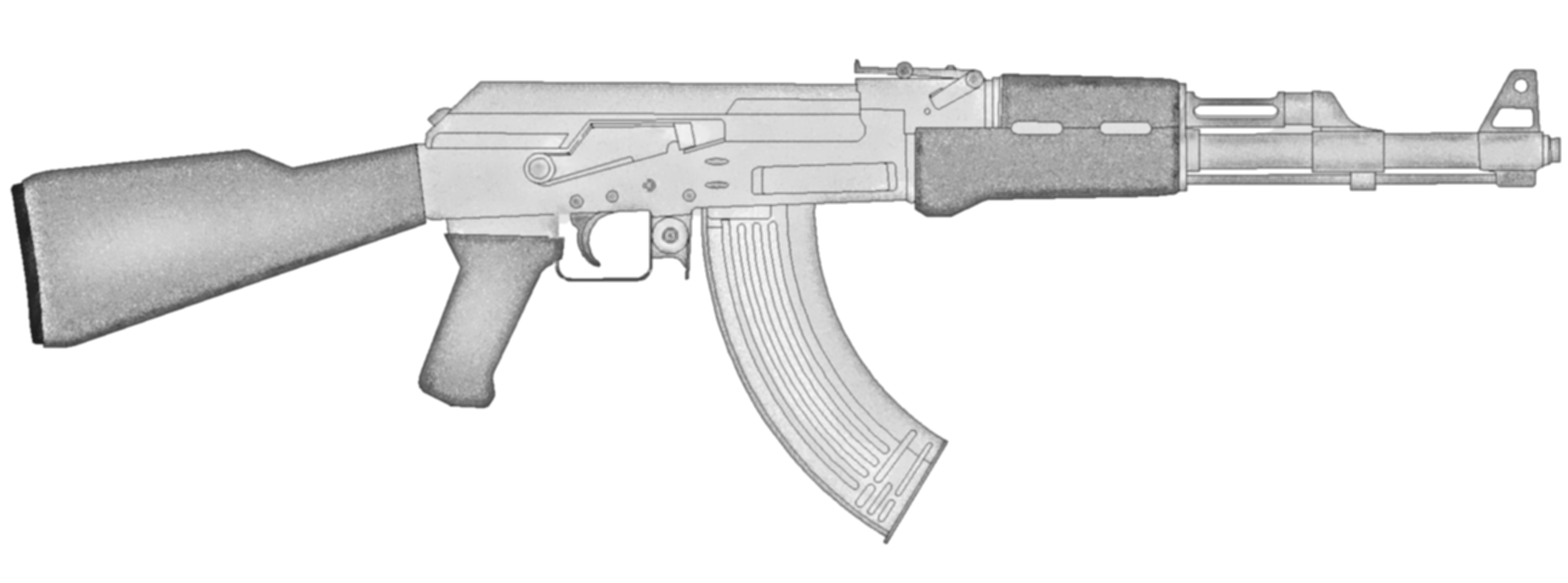 Автомат Калашникова АК-47 из дерева чертежи