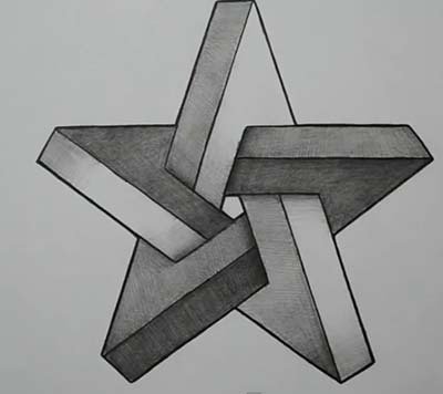 3d фигуры карандашом