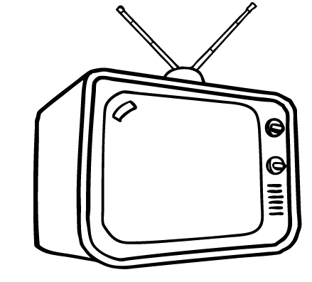 Телевизор раскраска для детей