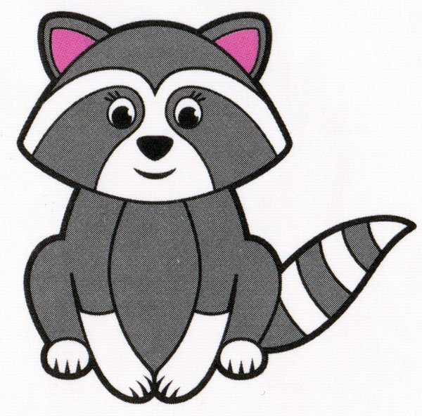 Раскраска малышам. Енот