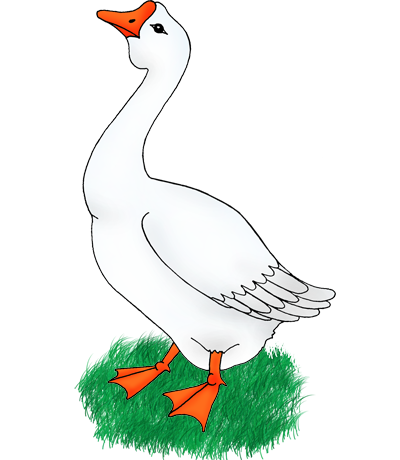 Гусь рисунок для детей