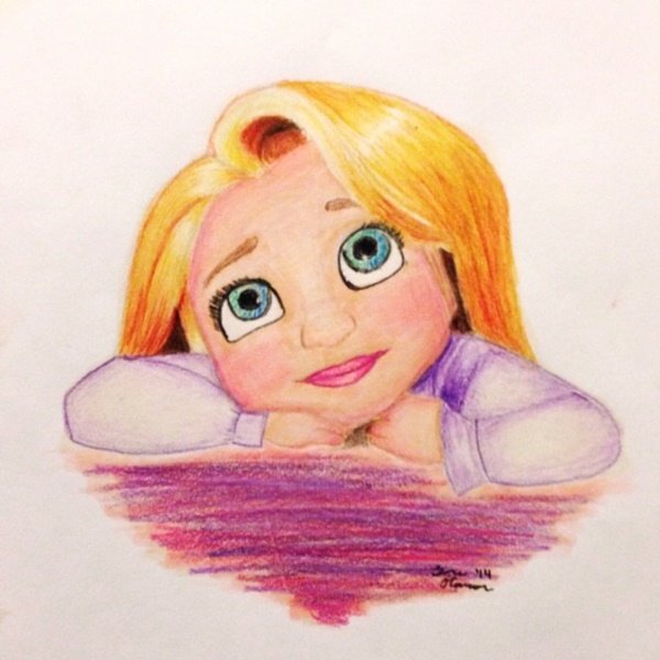 Принцессы Disney в детстве Рапунцель