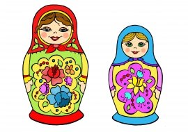 Матрешка большая и маленькая