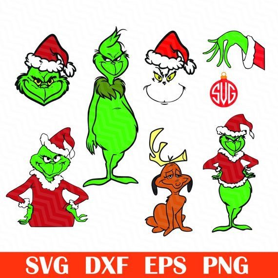 Наклейки на ногти Гринч