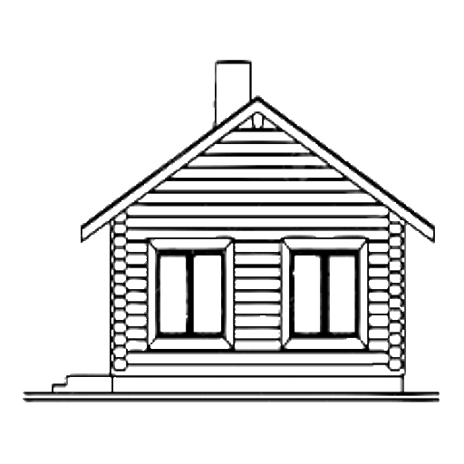 Деревянный домик раскраска