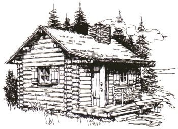 Деревянный дом раскраска