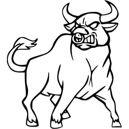 Злой бык раскраска