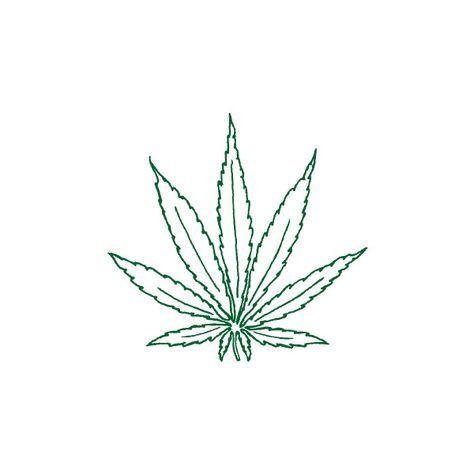 Лист конопли тату эскиз