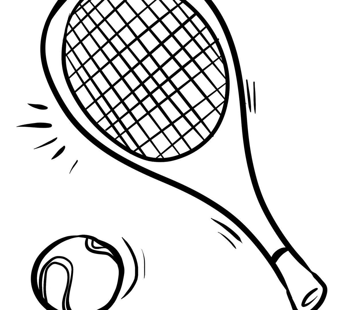 Теннисная ракетка раскраска для детей