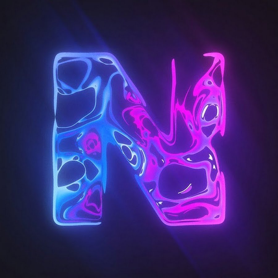 Неоновая буква n