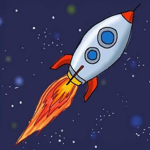 Ракета в Paint