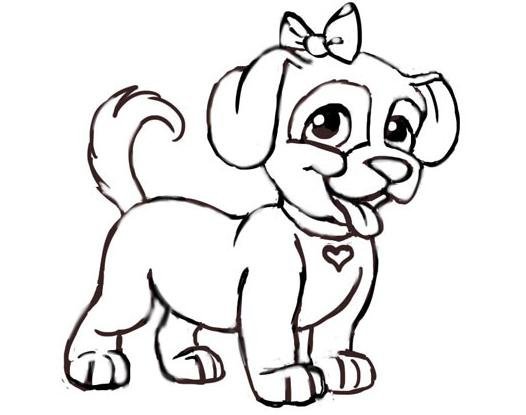 Раскраска собачка