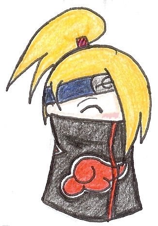 Срисовки аниме Наруто Дейдара