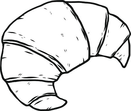 Круассан раскраска