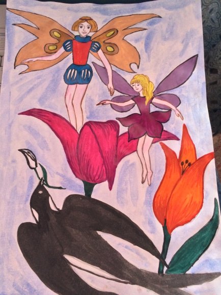 Рисование Дюймовочка