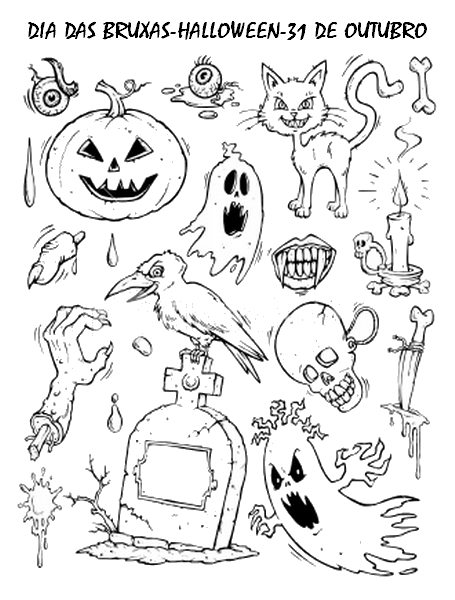 Наклейки Хэллоуин черно белые