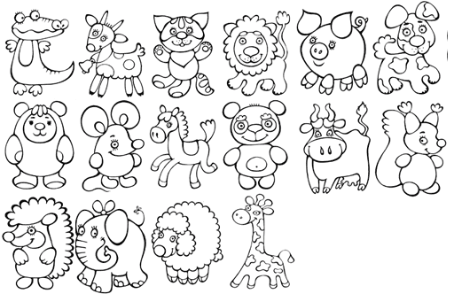 Раскраска Королевские питомцы