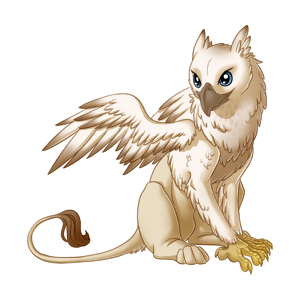 Грифон иллюстрация на белом фоне