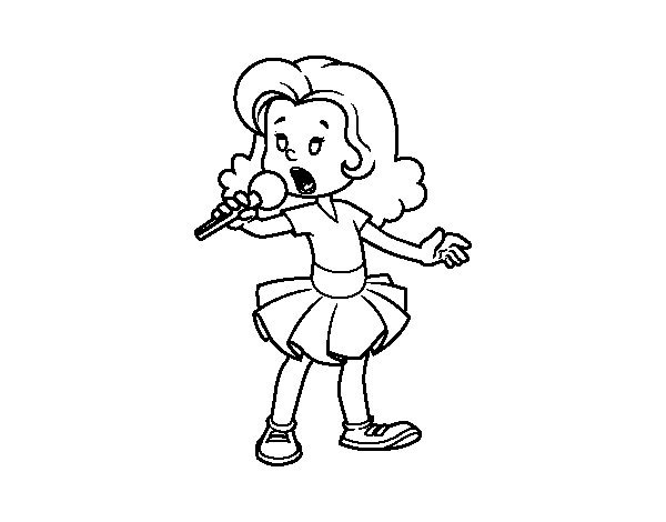 Пение раскраска