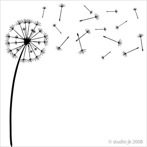 Одуванчик черно белый