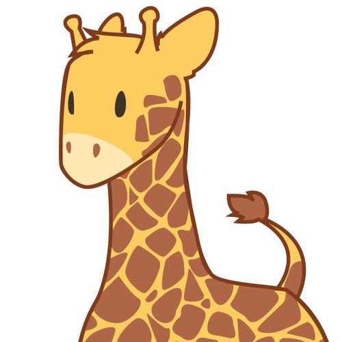 Жирафик раскраска для малышей