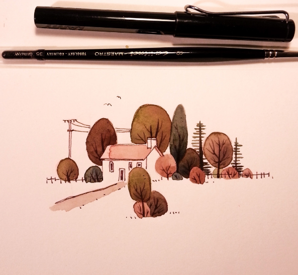 Идеи для рисунков в коричневом