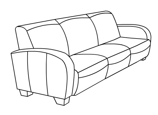 Схематичное изображение дивана