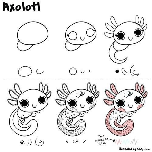 Аксолотль рисуночек