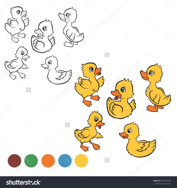 Рисунок утки для детей