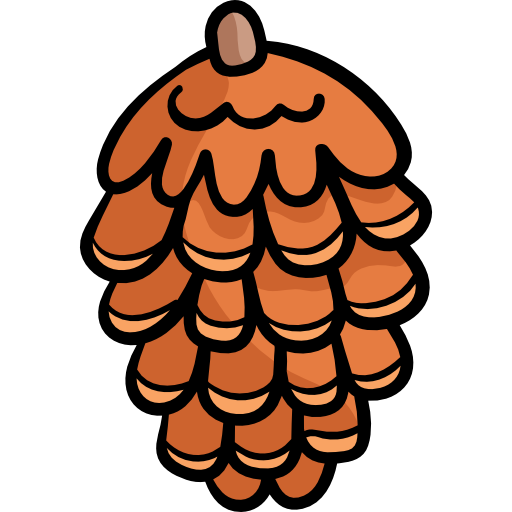 Еловая шишка мультяшная