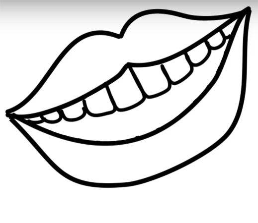 Улыбка раскраска для детей
