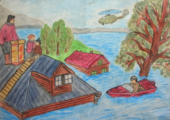 Наводнение рисунок