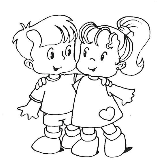 Раскраска Дружба