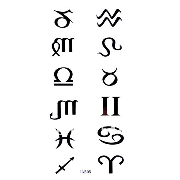 Маленькие тату знаков зодиака